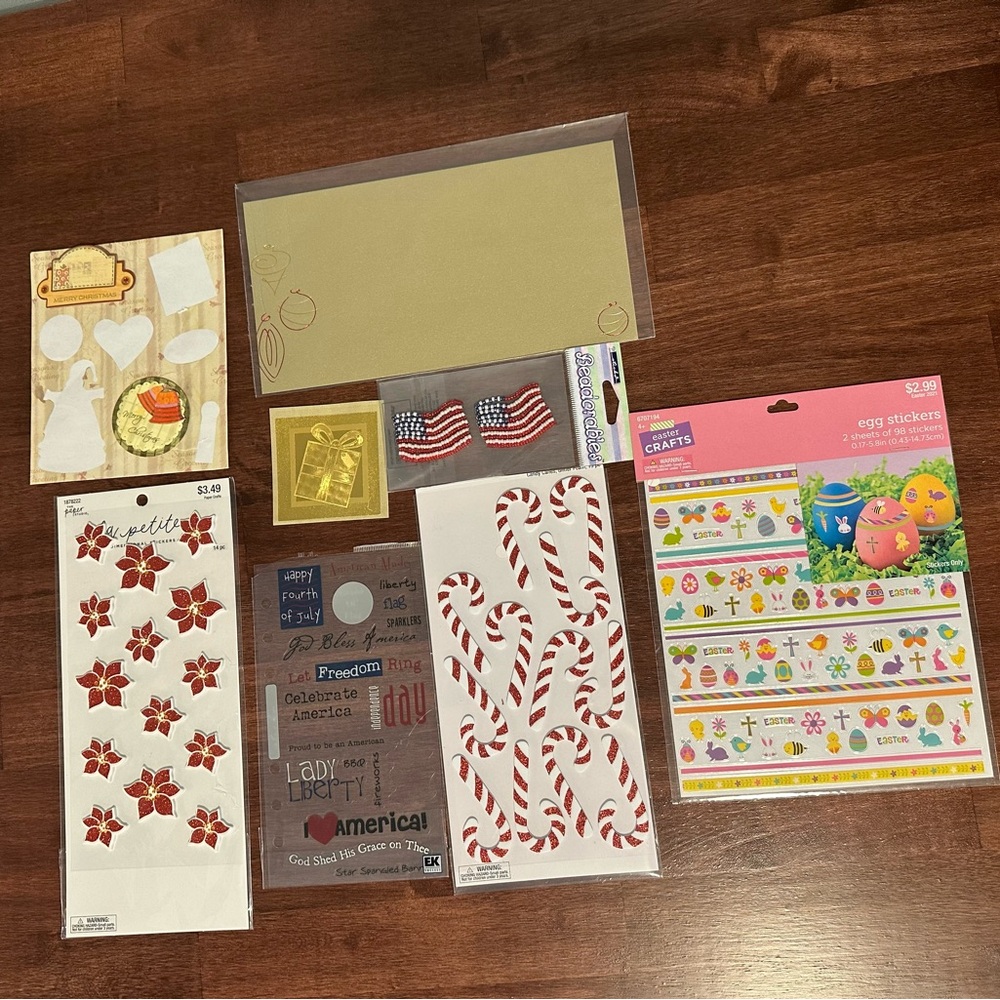 Holiday Assortment (Christmas, 4th of July, etc.) for scrapbooking, card-making,